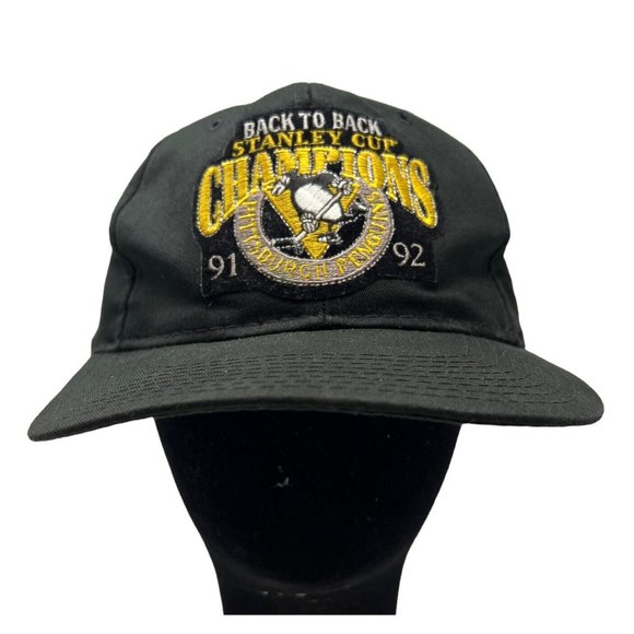 Yupoong Other - Pittsburgh Penguins 1992 Back to Back Stanley Cup Champions Snapback Hat Vintage